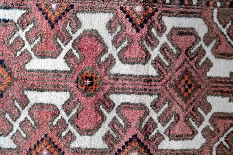 Handmade Vintage Persian Hamadan Rug 2.3'x3.9', 72cmx121cm, 1970s