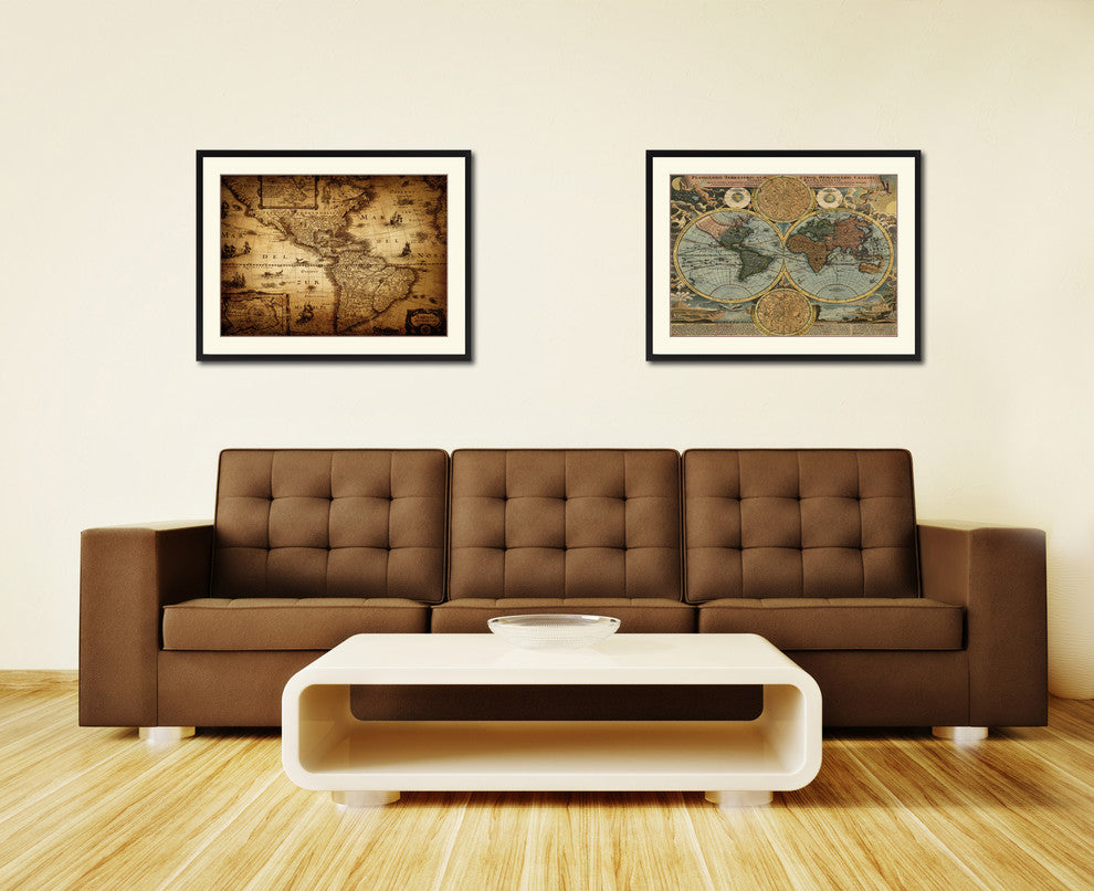 America Vintage Antique Map Wall Art, 16"x21"