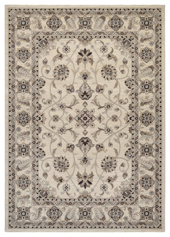 Couristan Everest Rosetta Area Rug, Ivory, 7'10"x11'2"