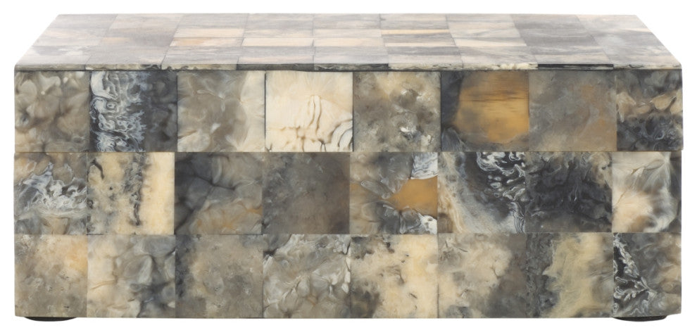 Safavieh Lori Decor Box, Set of 2, Antique Green/Horn