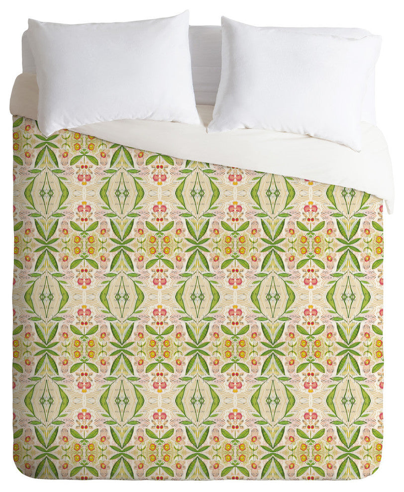 Deny Designs Cori Dantini Leafy Diamond Duvet Cover - Lightweight