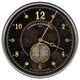 18" Vintage Look Black Wall Clock
