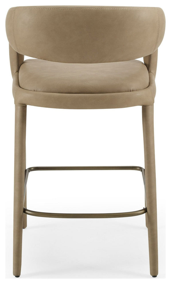 Modrest Faerron Modern Tan Leatherette Counter Chair