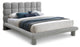 Deco Boucle Fabric Full Bed, Grey, Full