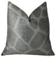 Soft Giraffe Gray and White Handmade Luxury Pillow, 16"x16"