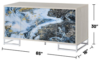 Instructional image showing dimensions/scale of the cabinet.
