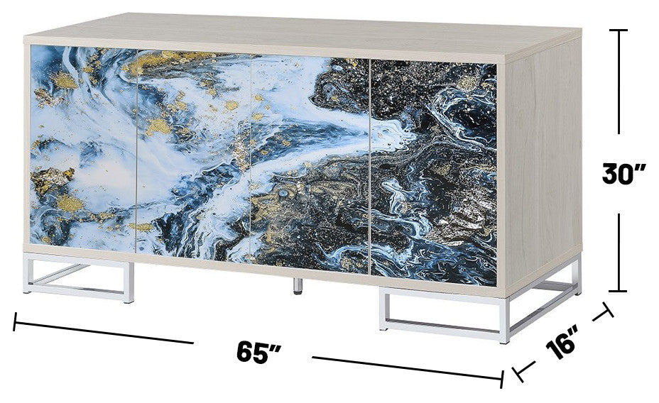Instructional image showing dimensions/scale of the cabinet.