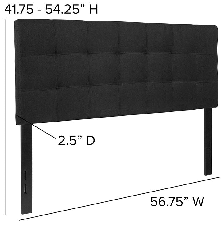 Full Headboard-Black Fabric