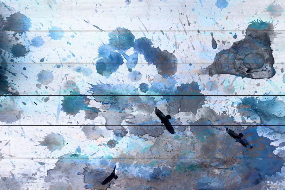 "Indian Wells" UV Ink Print on White Wood, 45"x30"