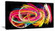 "Colorful Thick Strokes in Black" Abstract Digital Canvas Print