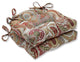 Pillow Perfect Indoor Crazy Rosewood Reversible Chair Pad, Set of 2