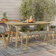 Dahlia Outdoor Indoor Bench, Natural Taupe