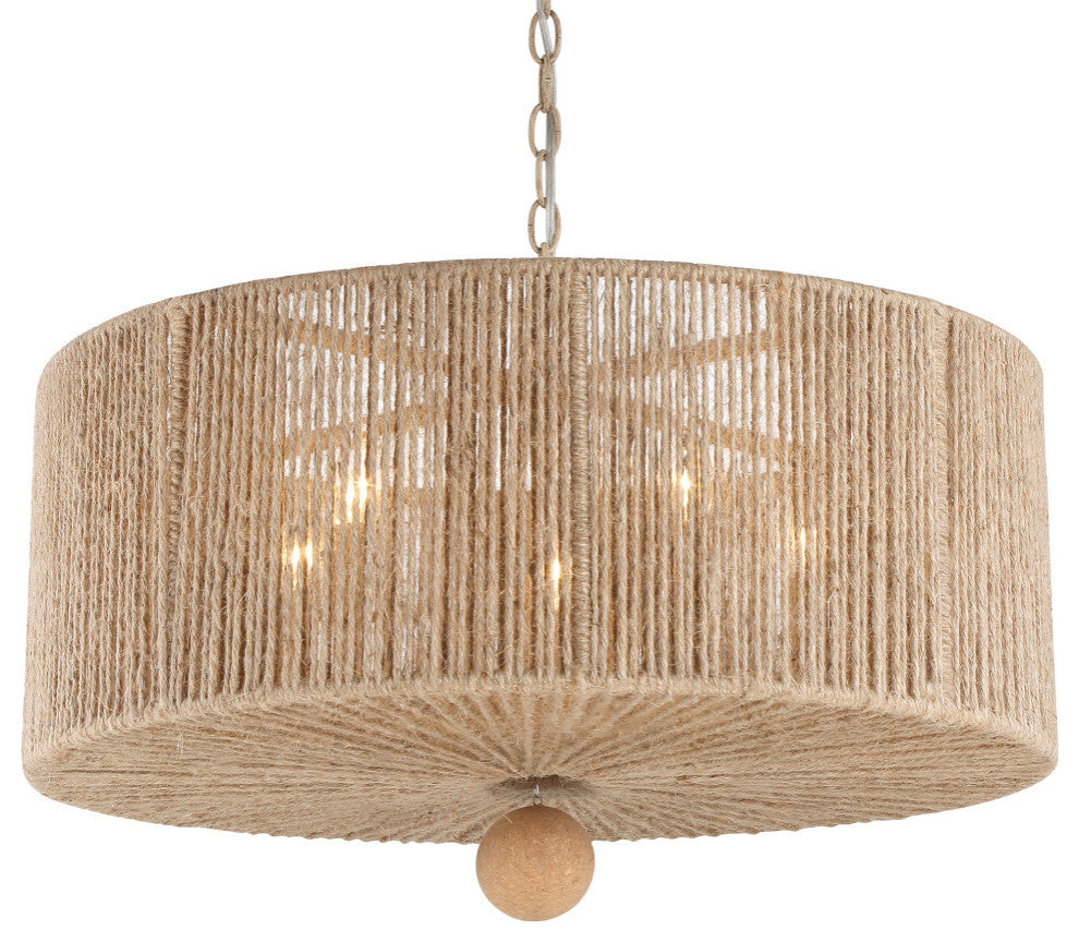Jessa Five Light Pendant in Burnished Silver