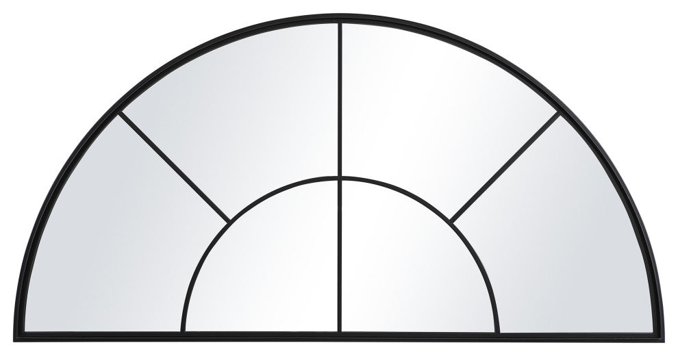 Uttermost Rousseau Iron Window Arch Mirror