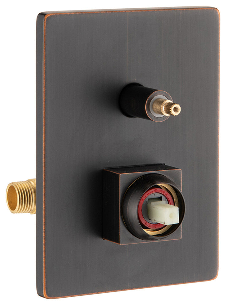 Ceiling Mounted Shower System Set With 10" Rain Shower Head, Oil-Rubbed Bronze