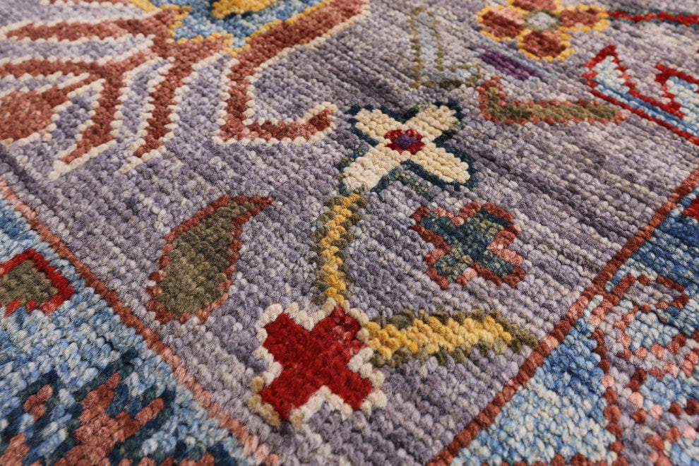8' 2" X 9' 8" Hand-Knotted Turkish Oushak Wool Rug - Q12401
