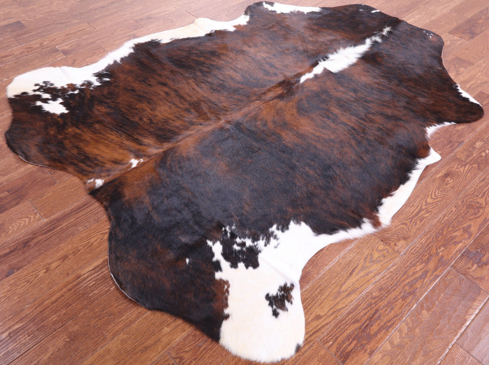 6' 10" X 5' 9" Organic Natural Hair-On Cowhide Area Rug C1458