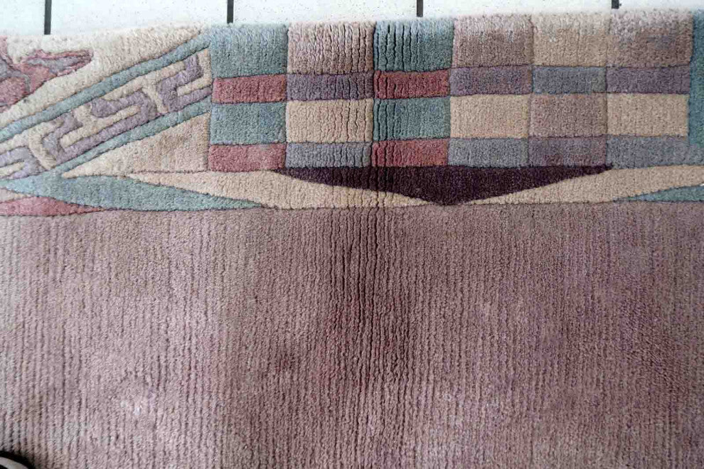 Handmade Vintage Tibetan Khaden Rug 4'x5.9', 122cmx180cm 1960s