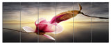 Beautiful Magnolia Flowers, Floral Canvas Art Print, 70"x28", 6 Panels