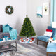 5' North Carolina Pine Faux Xmas Tree W/Lights, Bendable Branches & Pinecones