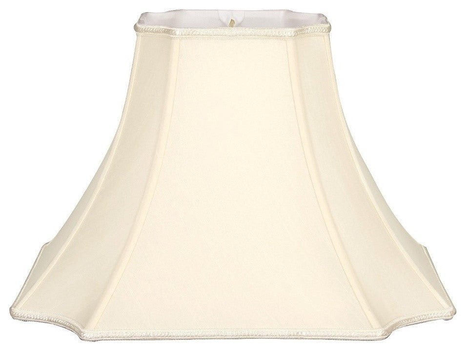 Square Bell with Inverted Corners Designer Lampshade, Eggshell