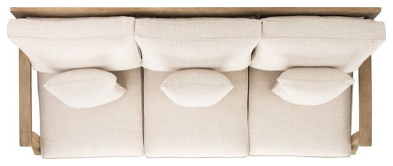 Safavieh Martinique Wood Patio Sofa, Natural