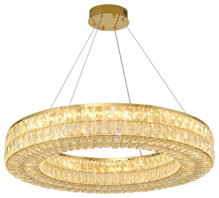 Bacci Crystal Wheel Chandelier, Gold