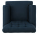GDF Studio Arielle Plush Tufted Back Fabric Club Armchair, Navy Blue