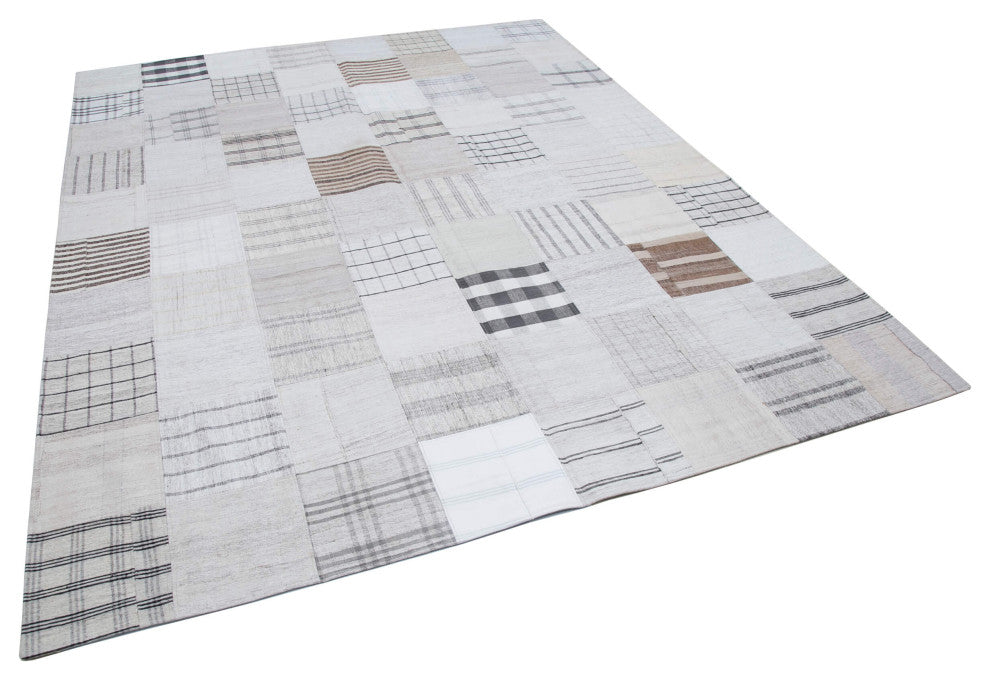 Rug N Carpet - Handmade Oriental 8' 0'' x 10' 0'' Rustic Patchwork Kilim Rug