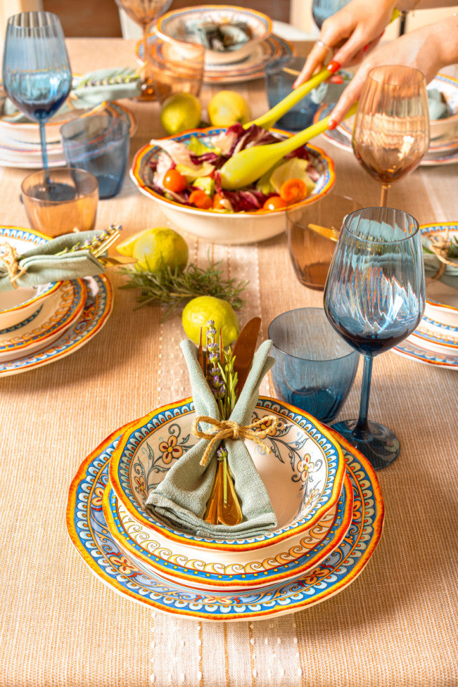 Duomo Italian Style Stoneware Dinnerware Set, Service for 4