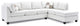 Glory Furniture Malone Faux Leather Sectional in White