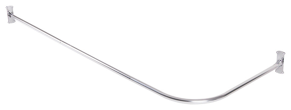Utopia Alley Rustproof L-Shaped Corner Shower Curtain Rod, Chrome