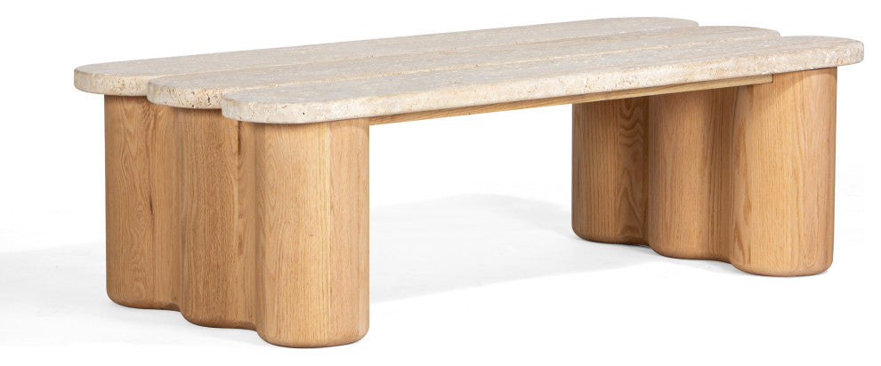 Plank Travertine Oak Coffee Table