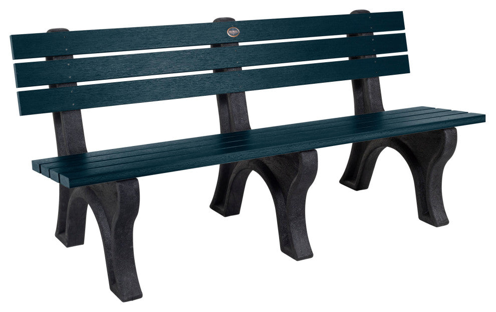 Aurora Traditional 6' Park Bench, Federal Blue