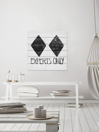 "Experts Only" Painting Print on White Wood, 40"x40"