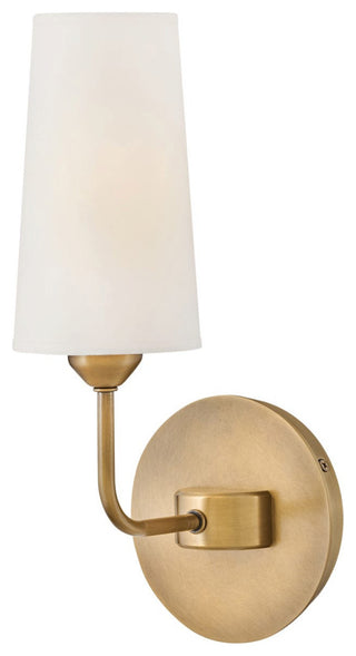 Hinkley 13.75"  Lewis Single Light Wall Sconce, Heritage Brass