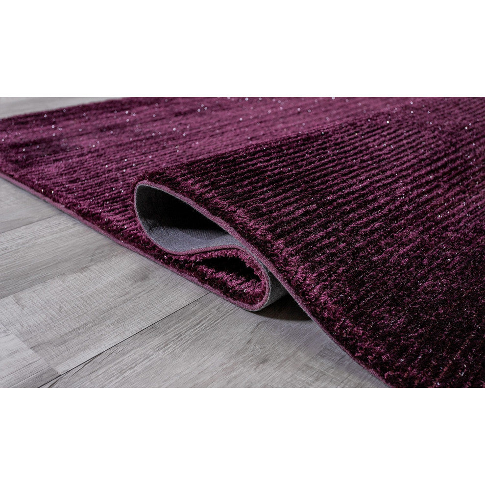 8" x 10" Resin Purple Modern Shimmery Area Rug