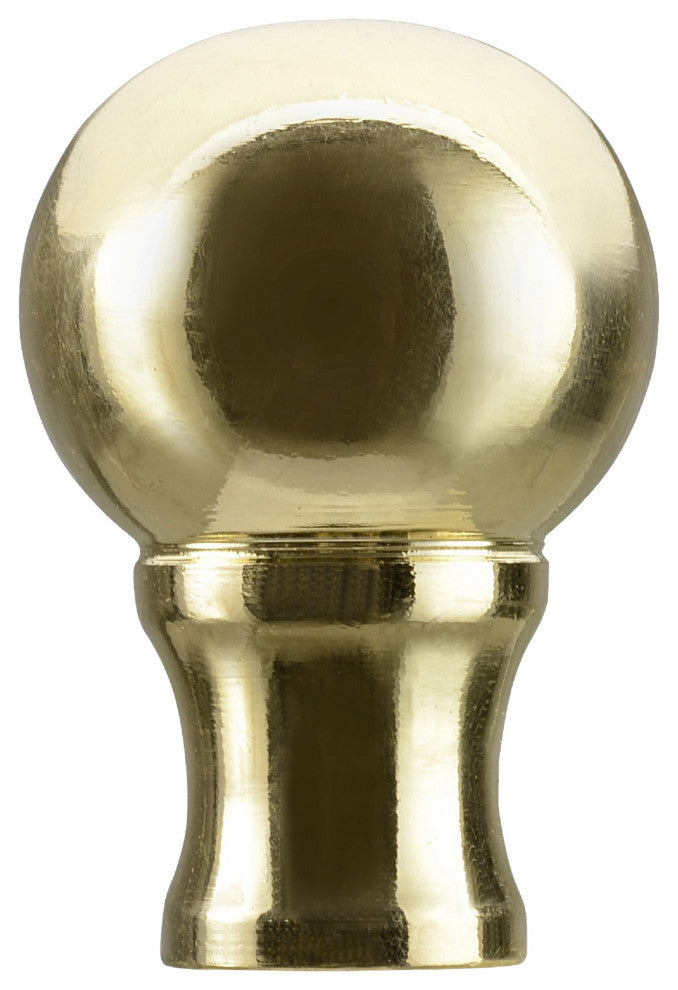 24018-12, Set of 2 Steel Lamp Finial, Brass Plated Finish, 1 1/2" Tall