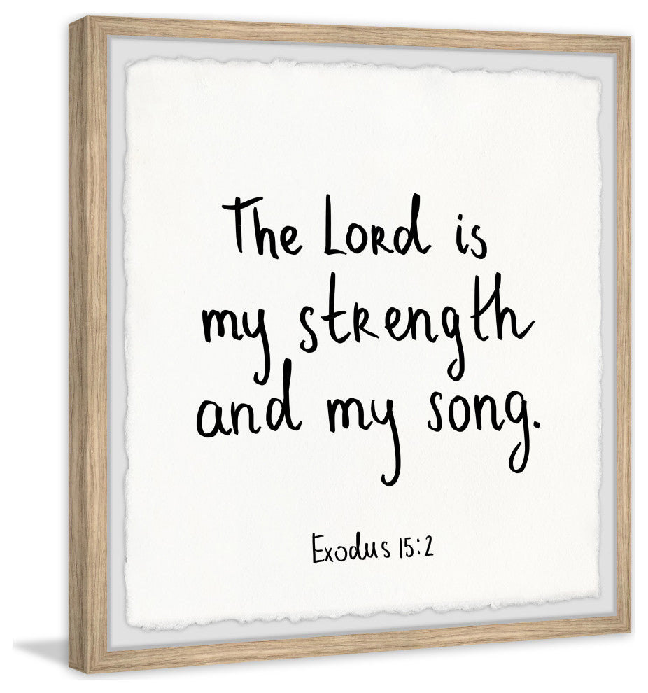 "The Lord Is My Strength" Framed Painting Print, 32x32