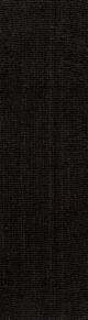 Pata Hand Woven Chunky Jute Black 2 ft. x 8 ft. Runner Rug