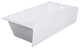 Solid Surface Sparta Skirted Soaker Tub, Matte White, Right Hand