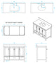 Wyndham WCS141448SGYCMUNSMED 48" Vanity in Gray + Carrera Marble and Square Sin