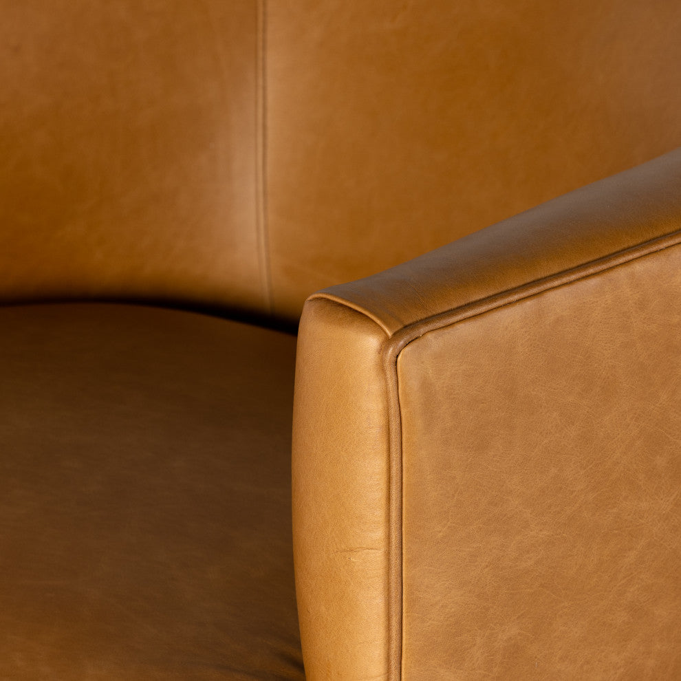 Mila Swivel Chair-Osorno Camel