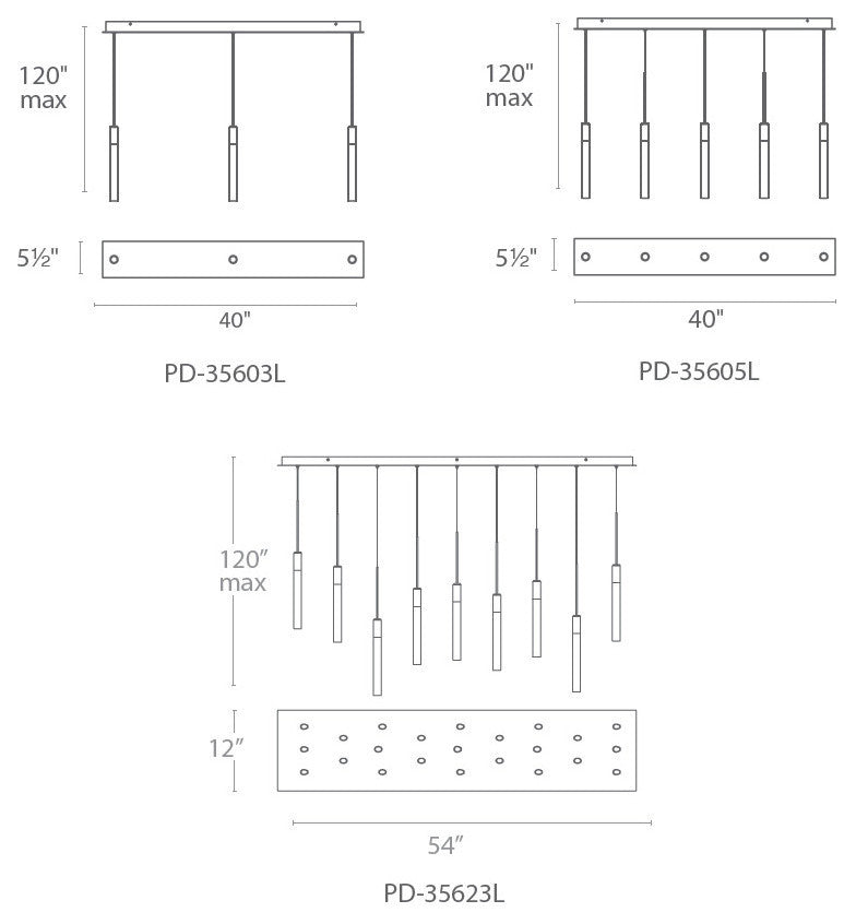 Modern Forms Magic LED 23-Light Linear Chandelier in Polished Nickel