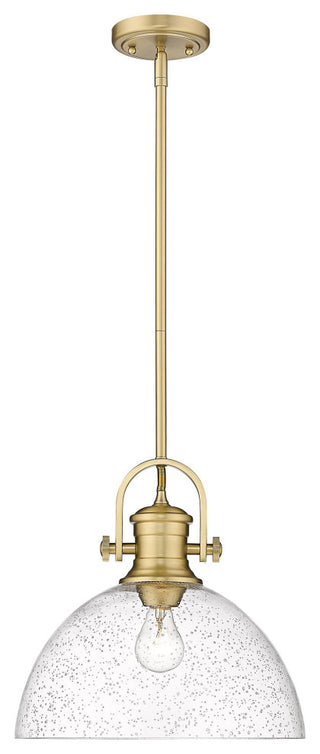 Golden Lighting 3118-L SD Hines 1 Light 13-1/2"W Pendant - Brushed Champagne
