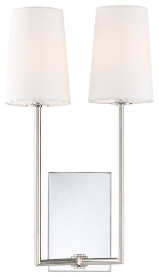 Crystorama Lena 2-Light 18" Wall Sconce, Polished Chrome