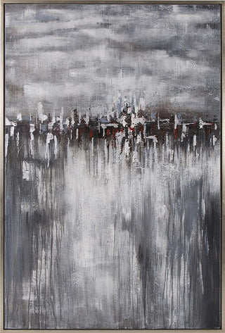 Silver Moonlight Cityscape Wall Art