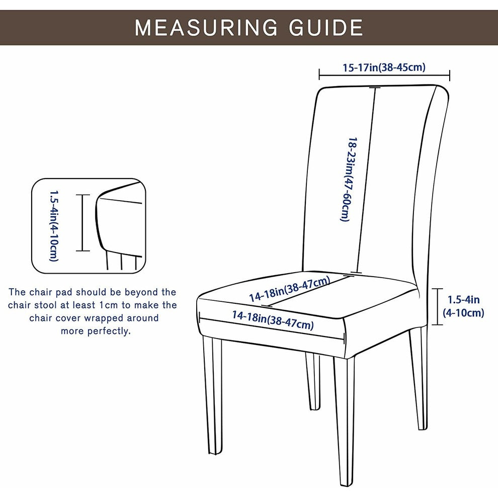 Subrtex Stretch Dining Room Chair Slipcovers, Beige, 2pcs
