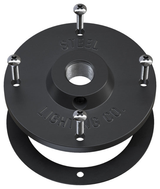 Upward Sloping Barn Light, The Gardena, Steel Lighting Co., Matte Black