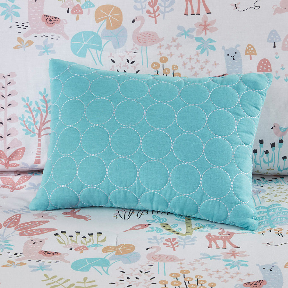 Kids Iris Forest Animal Friends Comforter Set, Full/Queen
